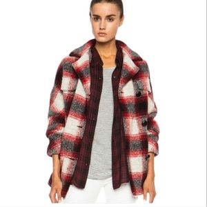 Isabel Marant Etoile Gael check wool jacket